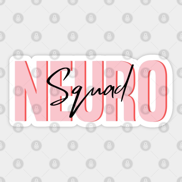 Neuro Squad, funny Neuro Sticker by yass-art